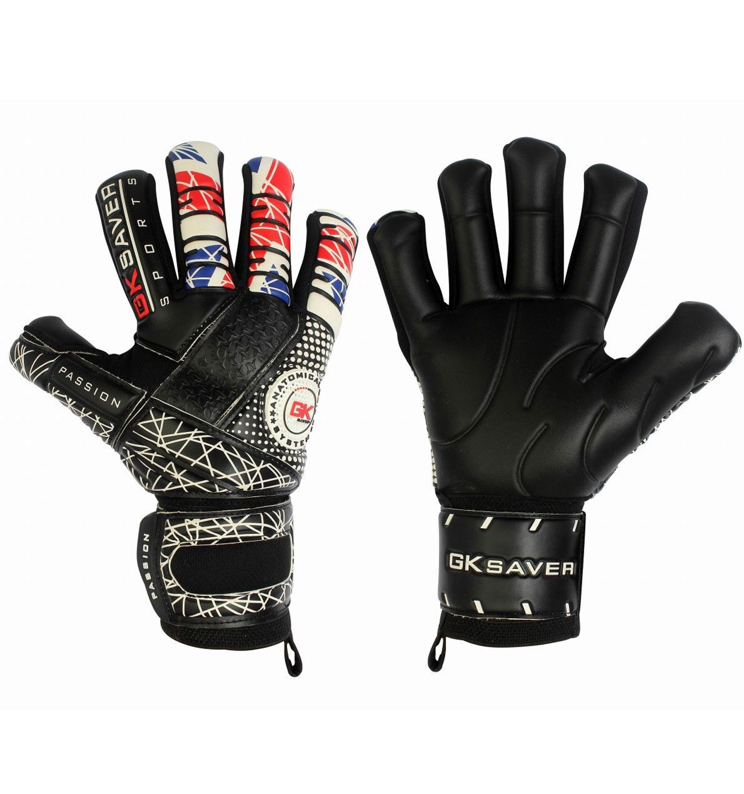 GK Saver passion black negative cut goalkeeper gloves football goalie pro gloves 