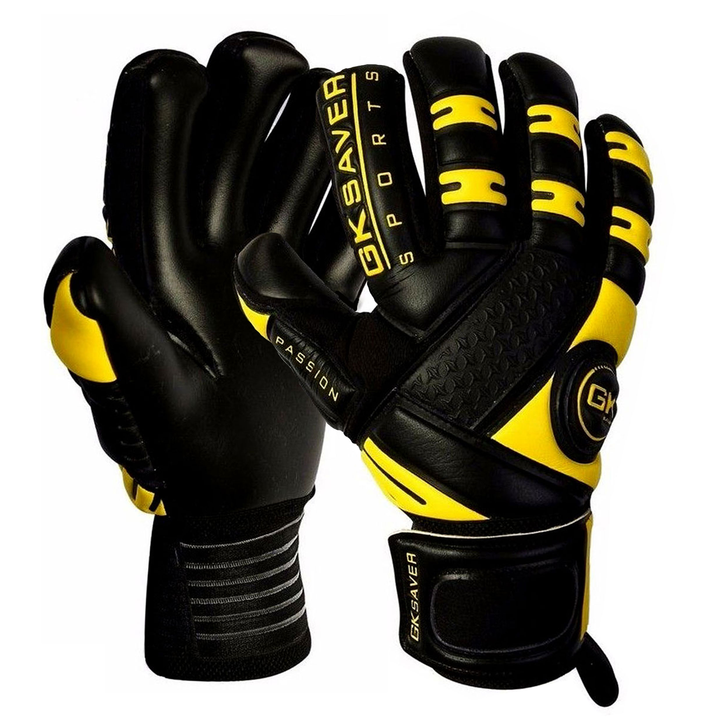Supersave Pro Suprema Hybrid cut Contact Black Football Goalkeeper Gloves 