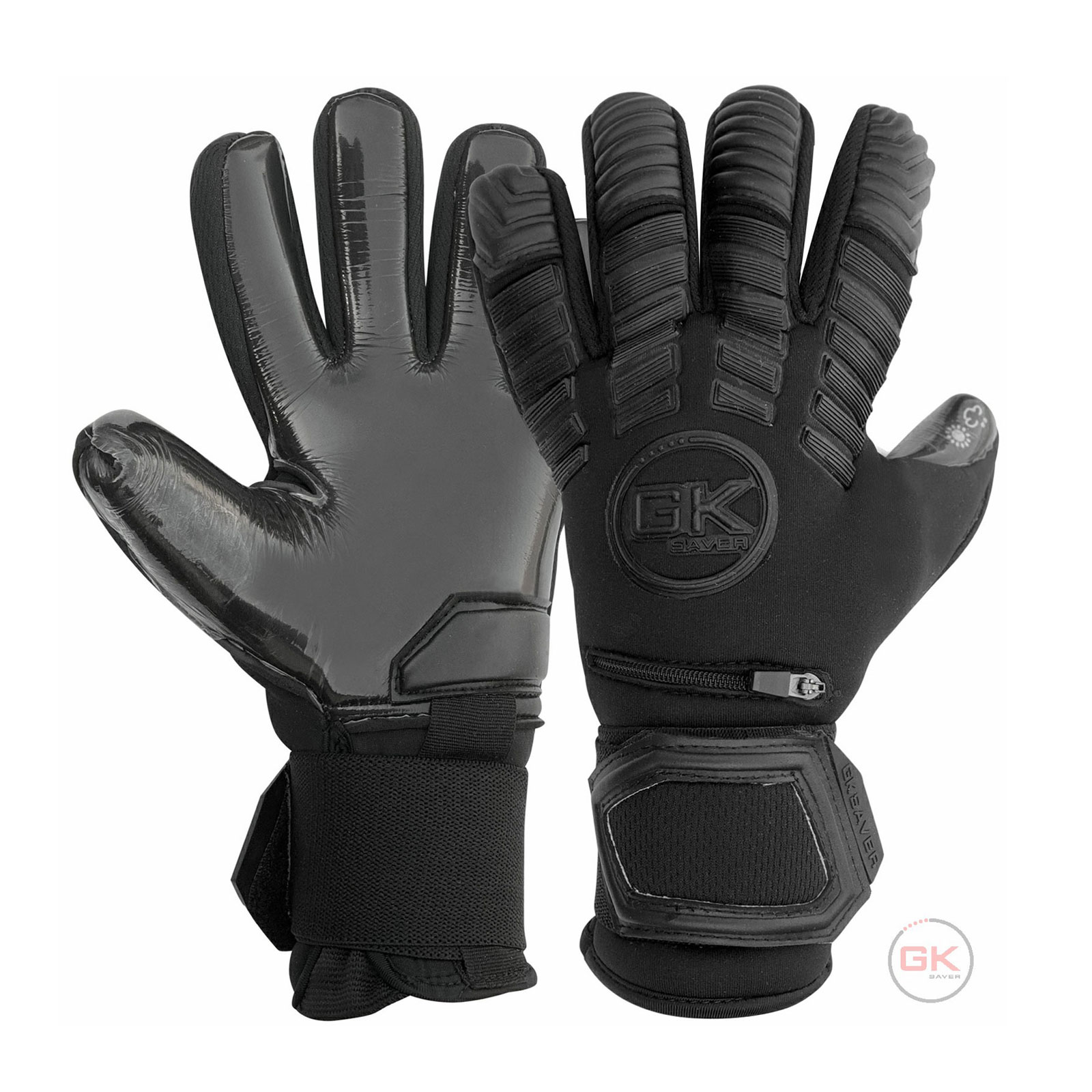 GK Saver Protech 201 Blackout negative cut  Football Goalkeeper Gloves Size 6-11 