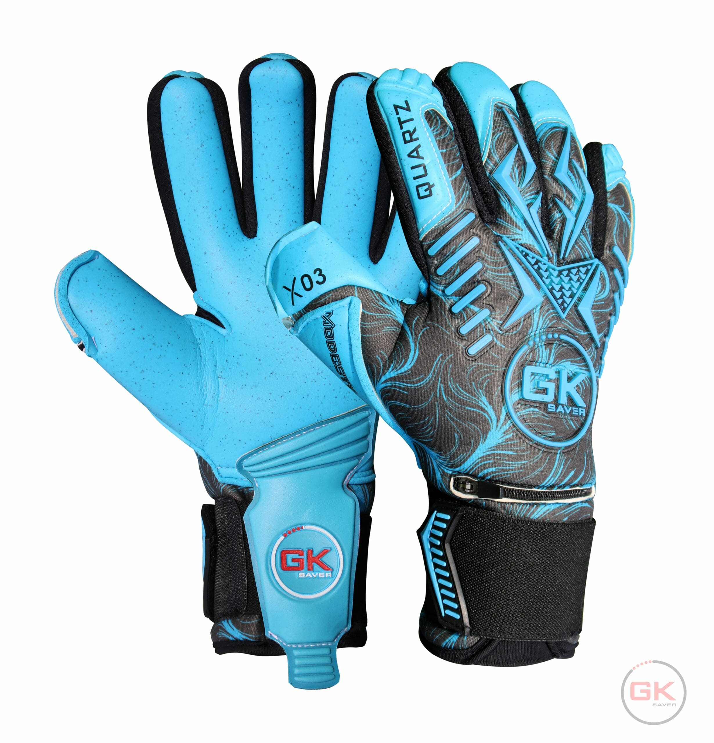 GK Saver Professional level football goalkeeper gloves Prime Pro 03 Black/Blue 