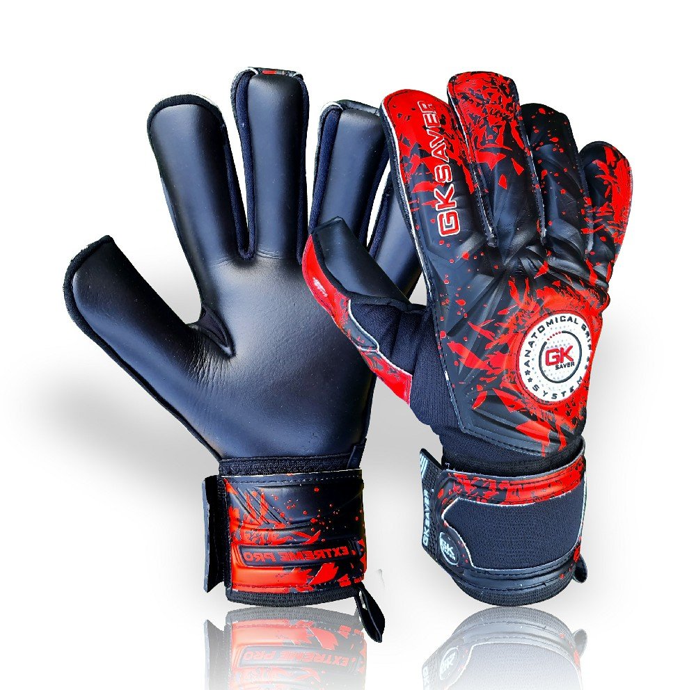 Gants De Gardien De But GK Saver - Paume Latex 4mm, Dos Rembourré, Coupe Négative, Avec Ou Sans Protection Doigts